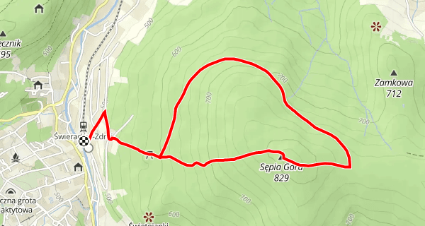 Szlak ze Świeradowa-Zdroju na Sępią Górę