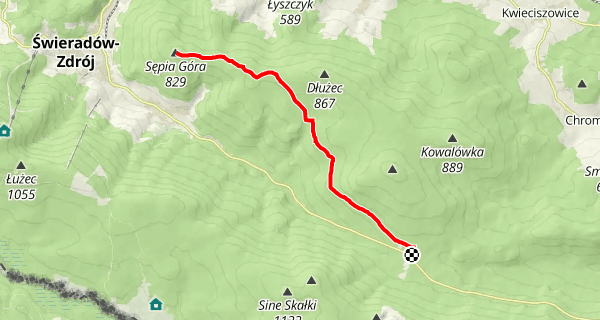 Szlak z Rozdroża Izerskiego na Sępią Górę