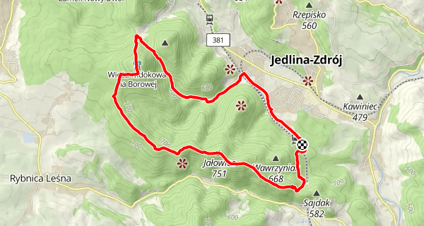 Szlak z Jedliny-Zdroju na Borową