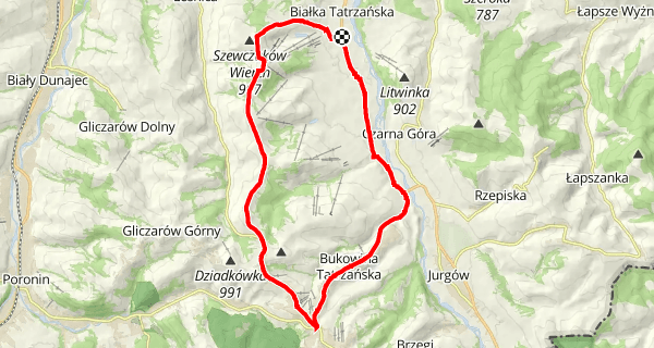 Szlak z Białki Tatrzańskiej na Koszarków Wierch