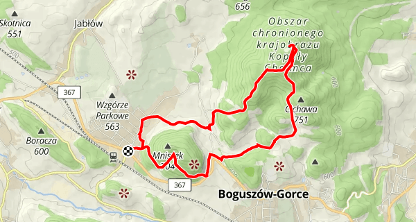 Szlak z Boguszowa-Gorców Zachód na Chełmiec