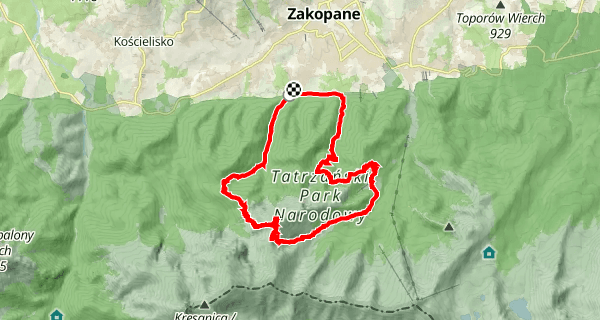 Szlak z Zakopanego przez Wielki Giewont