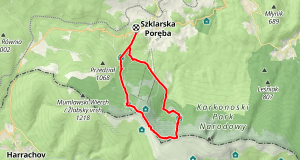 Szlak z Szklarskiej Poręby przez Sokolnik do Piętnastki