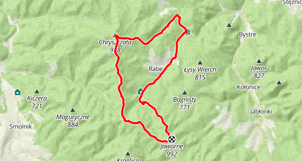 Szlak z Jawornego na Chryszczatą