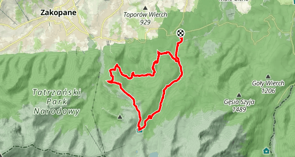 Szlak z Brzeziny na Wielki Kopieniec