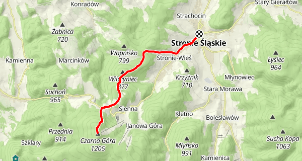 Szlak ze Stronia Śląskiego na Czarną Górę