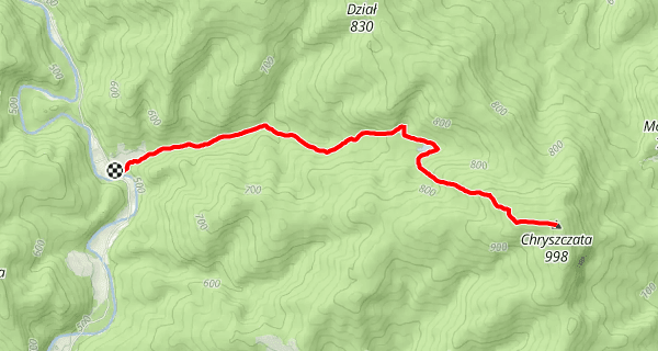 Szlak z Duszatyna na Chryszczatą