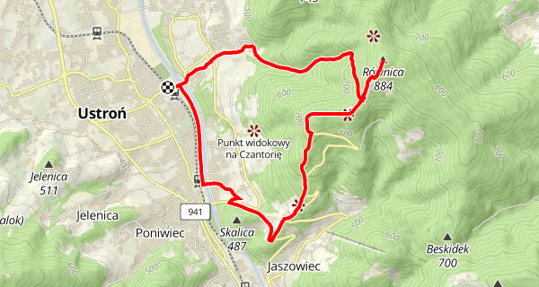 Szlak z Ustronia Zdrój PKP przez Równicę do Ustronia