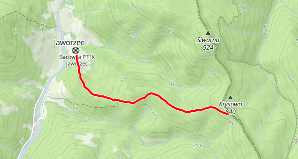 Szlak z Bacówki PTTK Jaworzec